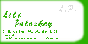 lili poloskey business card